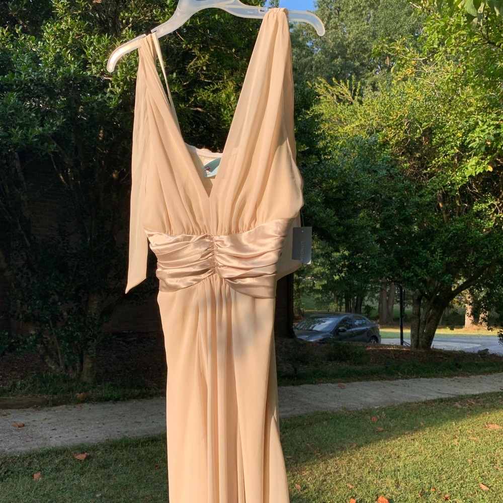 Champagne short formal dress